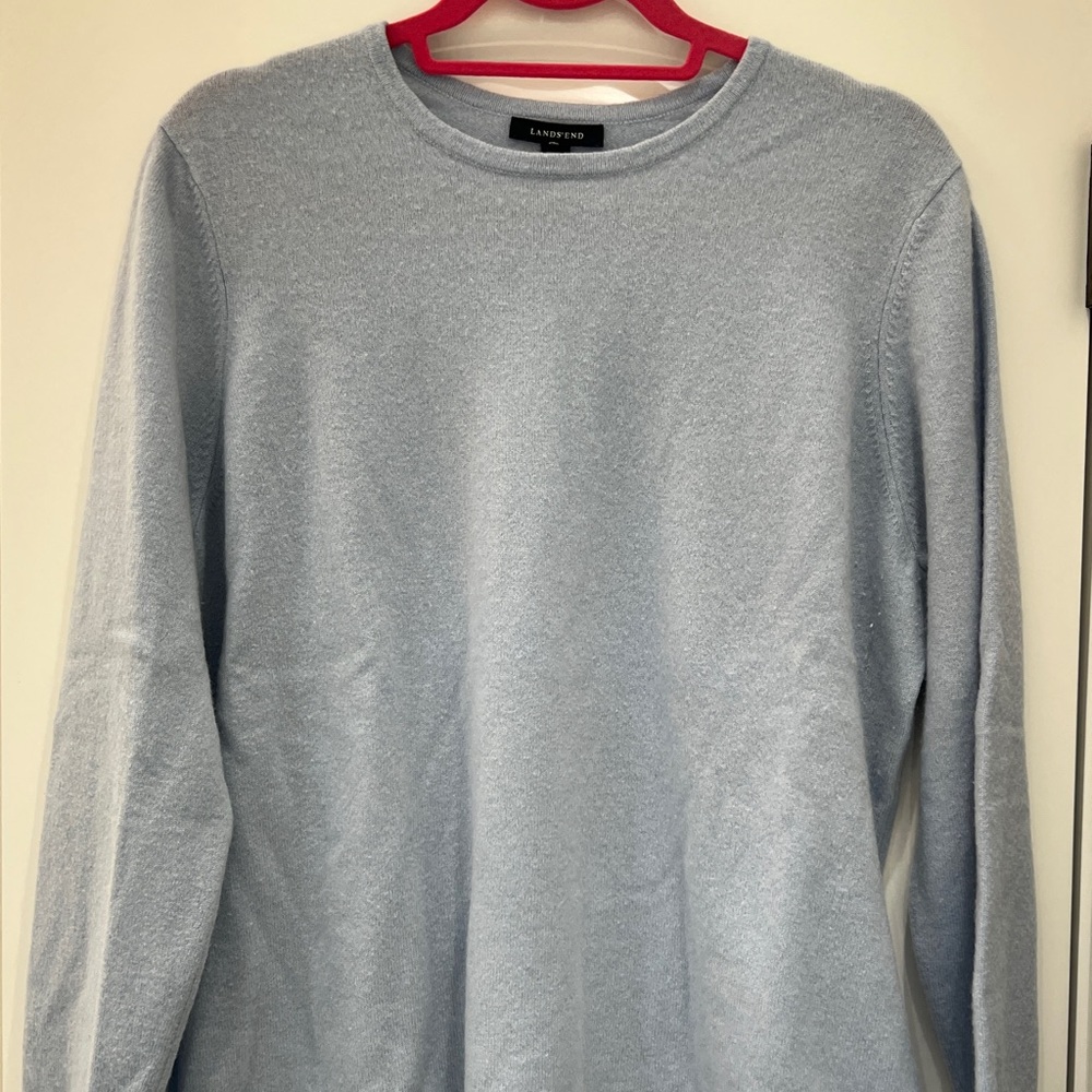 Lands' End Soft Blue Crewneck Sweater